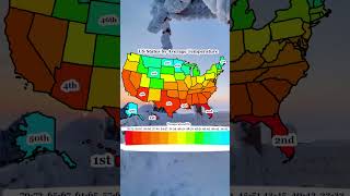 US States By Average Temperature Map map geography temperature usa learn interesting states [upl. by Jany]