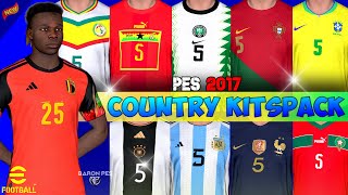 PES 2017 FULL COUNTRY KITS UPDATE 2024 [upl. by Haida]