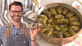 How to Make Dolmades  Stuffed Grape Leaves [upl. by Bullivant841]