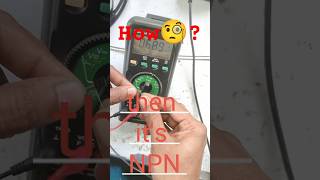 Check transistor using digitalmultimeter multimeter npn pnp [upl. by Kaehpos]