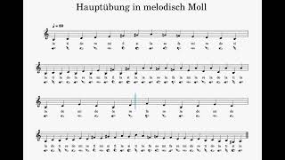 Hauptübung melodisch Moll [upl. by Maxine70]