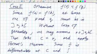 Lecture 20 Math Analysis  Fermats Theorem Rolles Theorem and the Mean Value Theorem [upl. by Anawak350]