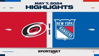 NHL Game 2 Highlights  Hurricanes vs Rangers  May 7 2024 [upl. by Elleiad]