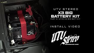 UTV Stereo CanAm X3 Big Battery Kit Install [upl. by Tris]