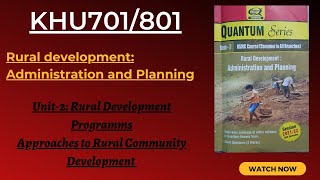 Approaches to Rural Community Development [upl. by Eilyah748]