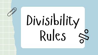 Divisibility Rules kidsknowledgepoint [upl. by Rashida]