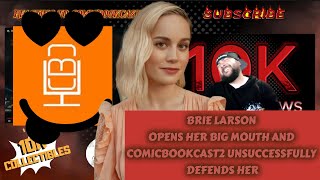 BRIE LARSON AT IT AGAIN  MY HILARIOUS REACTION TO COMICBOOKCAST2 LARSON TAKE [upl. by Ahsirt]