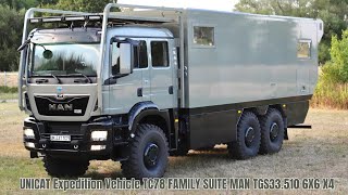 500 HP  SixWheel Drive  UNICAT Expedition Vehicle TC78 FAMILY SUITE MAN TGS 33510 6X6 X4 [upl. by Ainadi]