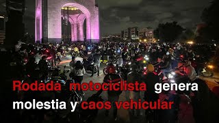 Rodada motociclista incomoda a capitalinos [upl. by Odirfliw]