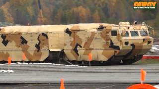 DT10PM two section tracked allterrain amphibious carrier vehicle Vityaz Russia Russian army [upl. by Maure]