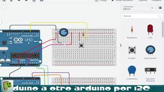 comunicacion i2C por wireh arduino a arduino 3 arduinos [upl. by O'Shee]