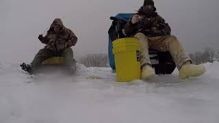 Ice Fishing  Irondequoit Bay 2022 [upl. by Llert]