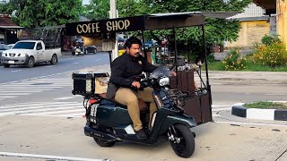 Cafe Vlog Mini coffee shop Lambretta x300 barista modify equipment Staresso sp300 Air lid pump 4K [upl. by Edris574]