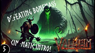 CONQUERING THE SWAMP AND TAKING ON BONEMASS  Solo Valheim [upl. by Shepperd442]