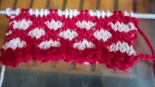 two color pattern knitting bunai [upl. by Akiv]