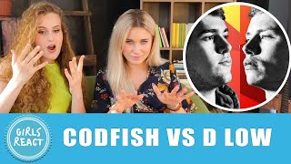 Girls React  CODFISH vs D LOW Grand Beatbox SHOWCASE Battle 2018 FINAL Reaction [upl. by Yuk480]