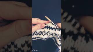 Simple twoColor pattern knittingpattern [upl. by Yenolem180]