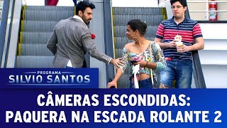 Paquera na Escada Rolante 2  Love Escalator Prank 2  Câmeras Escondidas 230717 [upl. by Nnaeirb]