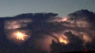 Lightning strikes in cumulus  cumulonimbus clouds but no thunder [upl. by Atterrol]