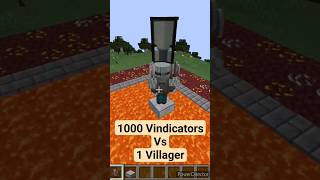 1000 Vindicators Vs 1 Villager in Minecraft  minecraft shorts [upl. by Eidurt927]