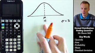 Normal Distribution Calculating Quantiles TI 84 Plus CE [upl. by Biagi]