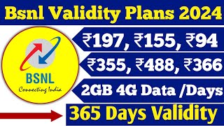 BSNL Validity Recharge Plans 2024  BSNL Validity Kaise Badhaye  BSNL Validity Plan BSNL Plan 2024 [upl. by Ased]