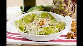 Ravioli con carciofi e ricotta la bontà della pasta fatta in casa [upl. by Odlanir]