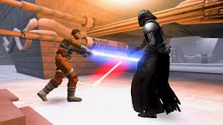 Luke Skywalker vs Lord Starkiller  Star Wars Jedi Knight Jedi Academy NPC Battle [upl. by Iphigenia]