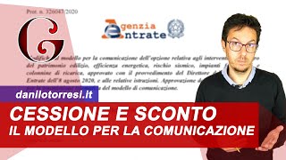 Modello CESSIONE del CREDITO e sconto in fattura come funziona Superbonus Ecobonus Sismabonus 110 [upl. by Reidid]