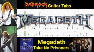 Take No Prisoners  Megadeth  Guitar  Bass TABS Lesson [upl. by Arotahs426]