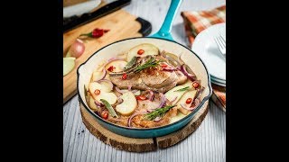 One Pan Pork Chops and Apples [upl. by Shig]