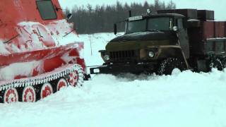 Taimyr 2011 Day 20 Truck in the snow trap [upl. by Ynnaf694]