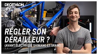 TUTO  Comment régler le dérailleur avant électrique sur un vélo route  🚲 I Decathlon [upl. by Zawde44]