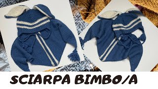 Sciarpa ai ferri per bimboa morbidissima e facilissima da fare Scarf Knitted [upl. by Ebag]