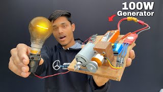 DC motor से बनाओ घर की बिजली  How To Make 220V Generator  ishu experiments  summer experiment [upl. by Anuat]