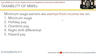 Minimum Wages Earners amp Why Tax Exempt [upl. by Atorod853]