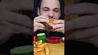 BEEF BURGER potato burger asmr mukbang food beef ketchup mayonnaise [upl. by Bettzel]