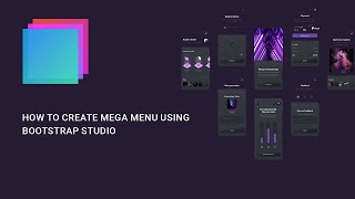 How to Create a Navbar Mega Menu using Bootstrap Studio [upl. by Eelrebmik]