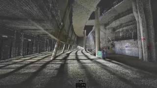 Fly through NavVis Point Cloud of TUM Audimax Foyer [upl. by Inoliel]