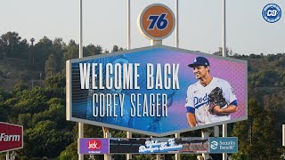 Dodgers welcome Rangers Corey Seager back to Dodger Stadium with video tribute [upl. by Marieann262]