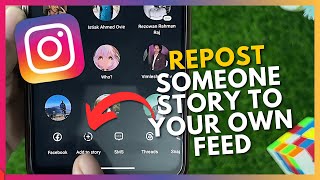 How to Repost Someone Elses Instagram Story to your own Feed [upl. by Hiller]