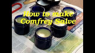 How to Make Herbal Comfrey Salve or Balm using Fresh Comfrey Leaves [upl. by Ainotal644]