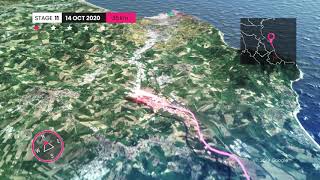 Video Percorso Giro dItalia 2020  Stage 11 [upl. by Purington867]