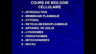 Introduction à la biologie cellulaire  pour les étudiants en biologie du premier semestre [upl. by Ellennahs]