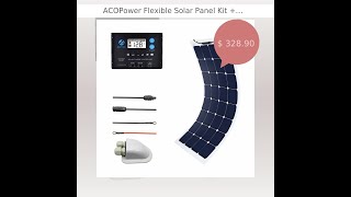 ACOPower Flexible Solar Panel Kit  MPPT  PWM Charge Controller [upl. by Nivri529]