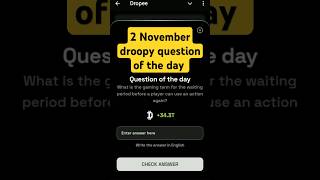 Droopy question of the day today 2 November droopy daily question quiztime4343 [upl. by Yahs]