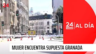 Mujer encuentra supuesta granada en las afueras de cuartel de Bomberos en Valparaíso [upl. by Fasa]