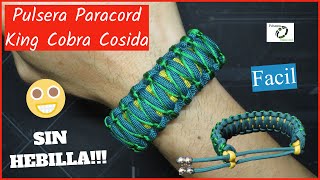 Como hacer una PULSERA PARACORD SIN HEBILLA  DIY Bracelet  Paracord Crafts [upl. by Osmen]