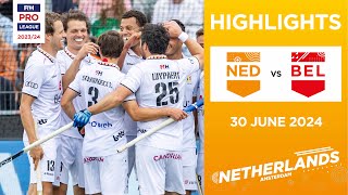 FIH Hockey Pro League 202324 Highlights  Netherlands vs Belgium M  Match 2 [upl. by Kinzer]