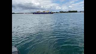 Big barge heading up the shoalhaven to the ethanol plant cleanup after the silo’s collapsed [upl. by Assir991]